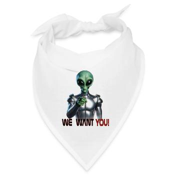 Alien recruitement - Bandana - Weiß - Vorne