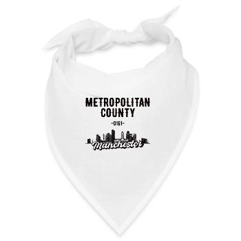 Manchester Metropolitan County Skyline Geschenk - Bandana - Weiß - Vorne