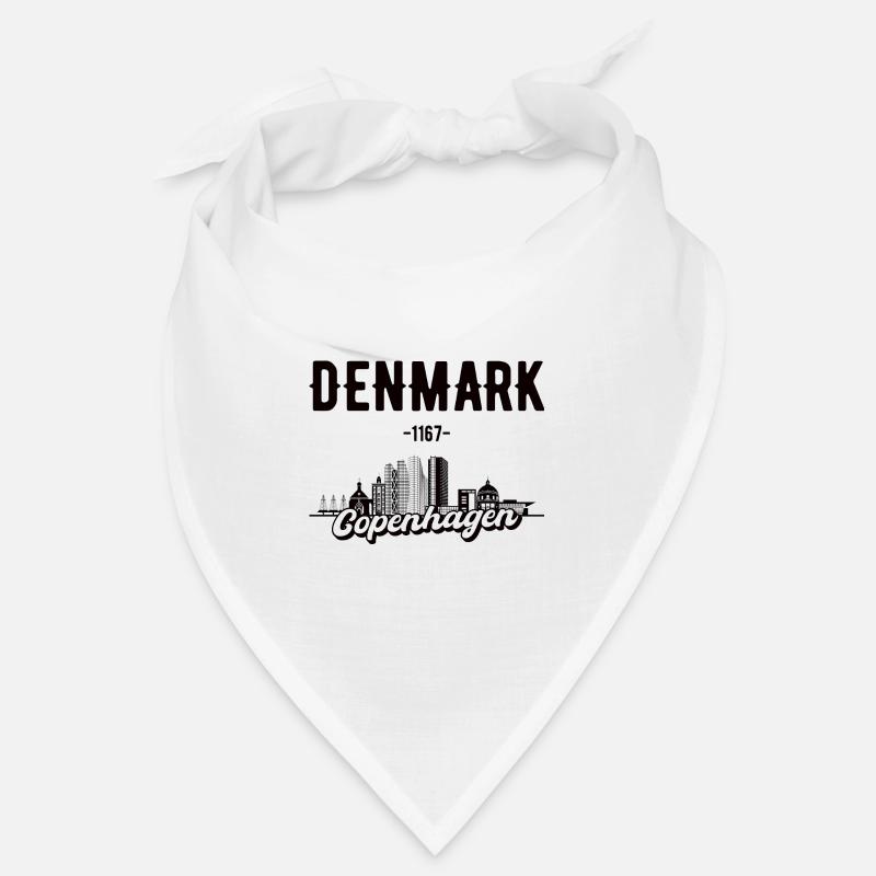 Idée cadeau Copenhagen Skyline Denmark Bandana