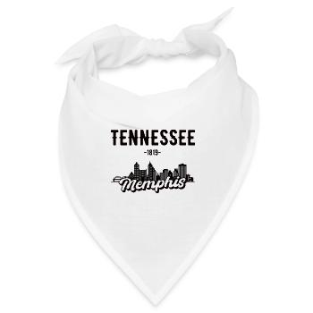 Memphis Tennessee Stadt Geschenk - Bandana - Weiß - Vorne