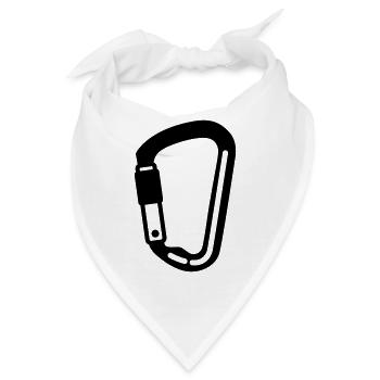 Kletterausrüstung Karabiner - Bandana - Weiß - Vorne