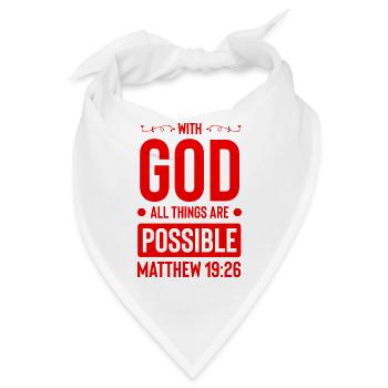gott alles möglich bibel - Bandana - Weiß - Vorne
