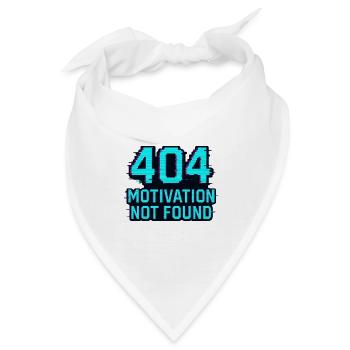 404 - Motivation not Found - Bandana - Weiß - Vorne