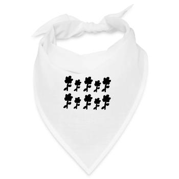 blumen symbol muster pflanzen blume - Bandana - Weiß - Vorne