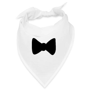 schleife symbol kleidung form - Bandana - Weiß - Vorne