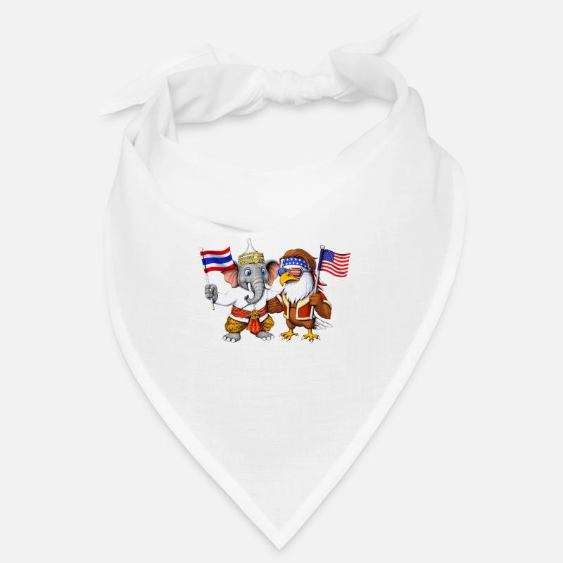 Thaïlande Elephan Pygargue à tête blanche d’Amérique Bandana