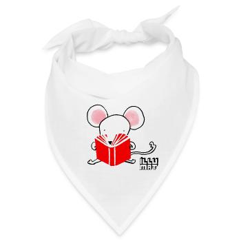 Kleine Leseratte - Bandana - Weiß - Vorne