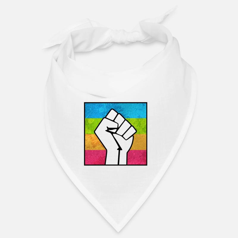 Panromantischer Pride Faust Aufkleber Bandana