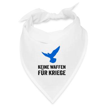 Keine Waffen für Kriege - Bandana - Weiß - Vorne