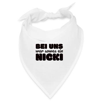 DDR Nicki Spruch Geschenkidee - Bandana - Weiß - Vorne