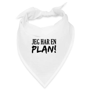 Ich habe einen Plan dänisch Kult Geschenkidee - Bandana - Weiß - Vorne