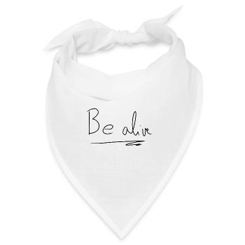 Sei lebendig text - Bandana - Weiß - Vorne