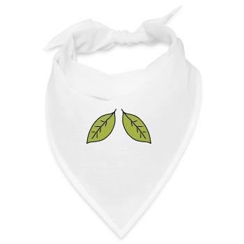 zwei Blätter blatt grün symbol - Bandana - Weiß - Vorne