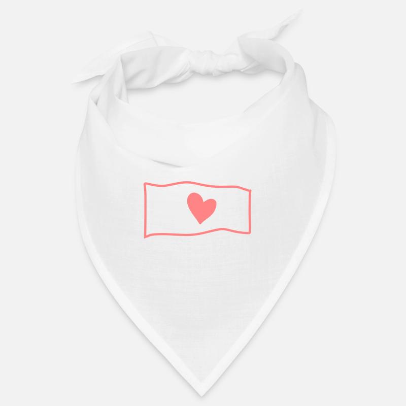 herz flagge rosa symbol form liebe Bandana