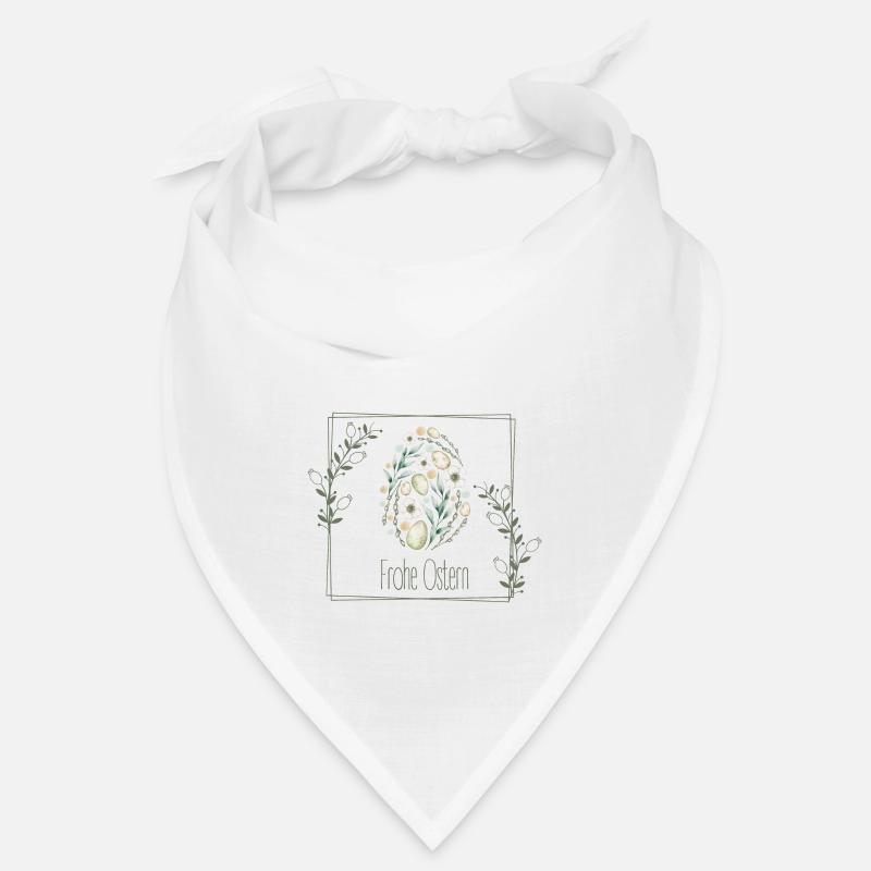 Frohe Ostern - Bandana - Weiß