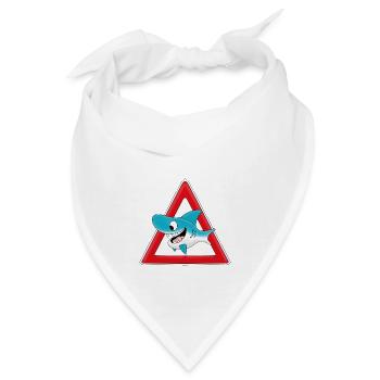 ACHTUNG HAI - Bandana - Weiß - Vorne