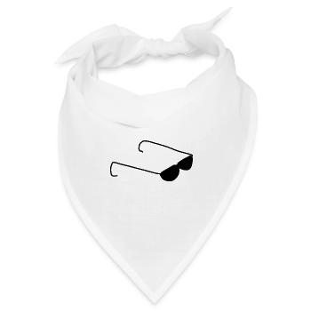 brille symbol klamotten sonnenbrille - Bandana - Weiß - Vorne