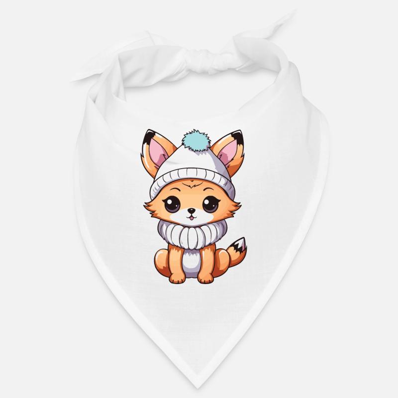 Fox Cute Winter Comic Hat Bandana