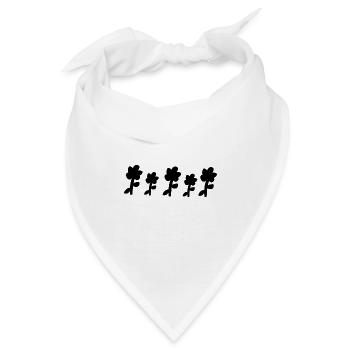 fünf blumen pflanzen blume symbol rosa - Bandana - Weiß - Vorne