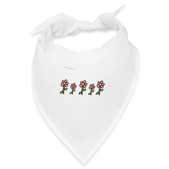 blumen pflanzen blume symbol rosa - Bandana - Weiß - Vorne