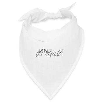 vier Blätter blatt symbol form formen - Bandana - Weiß - Vorne