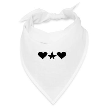 formen form herzen herz stern - Bandana - Weiß - Vorne