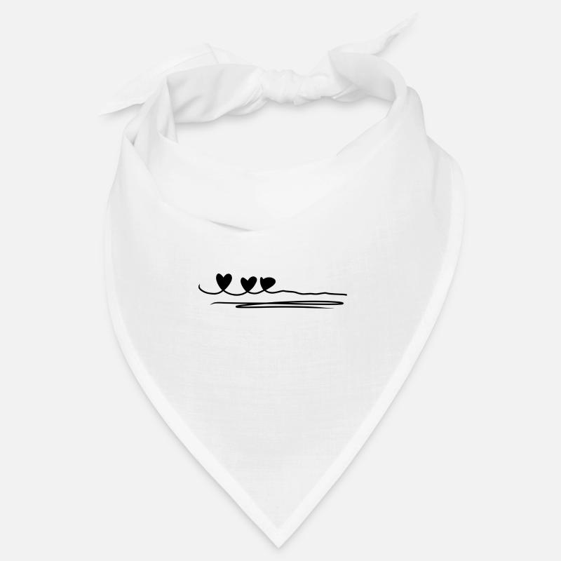 Three Hearts Line Bandana