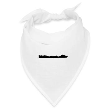 linie symbol form hügel - Bandana - Weiß - Vorne