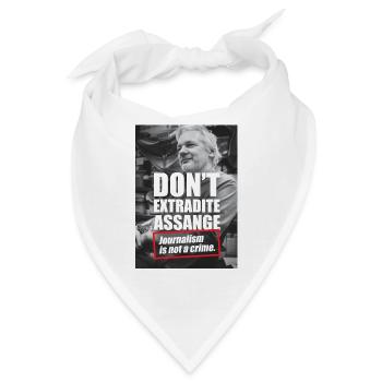 Extradite Assange Journalismus ist kein Verbrechen - Bandana - Weiß - Vorne