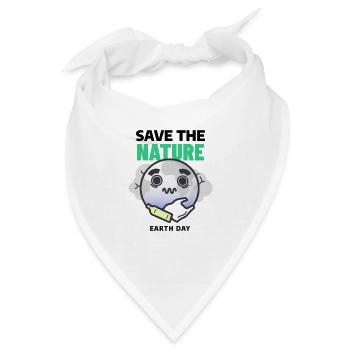 Save The Nature Earth Day - Bandana - Weiß - Vorne