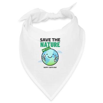 Save The Nature Earth Day - Bandana - Weiß - Vorne