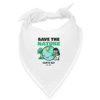 Save The Nature Earth Day Love The World - Bandana - Weiß - Vorne