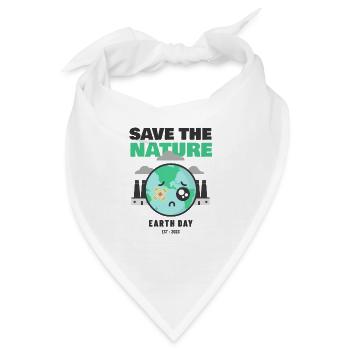 Save The Nature Earth Day Love The World - Bandana - Weiß - Vorne