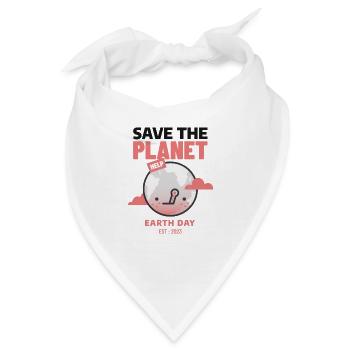 Save The Planet Earth Day Love The World - Bandana - Weiß - Vorne