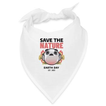 Save The Nature Earth Day Love The World - Bandana - Weiß - Vorne