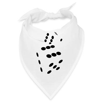 würfel - Bandana - Weiß - Vorne