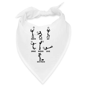 Volleyball-Slang - Bandana - Weiß - Vorne