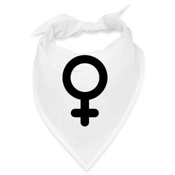 frauensymbol - Bandana - Weiß - Vorne