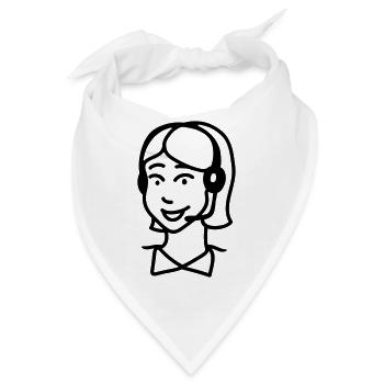 Headset - Line - Bandana - Weiß - Vorne