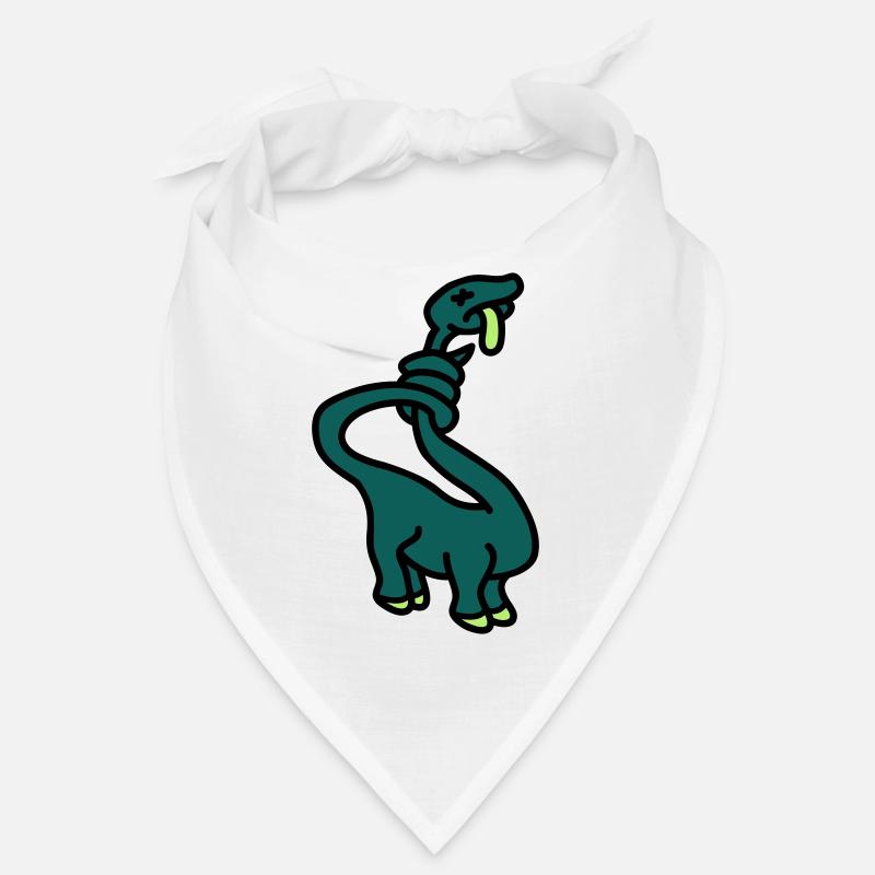 stranglesaurus_dino_3c - Bandana - Weiß