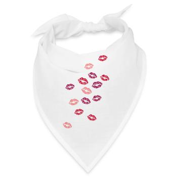 Kisses / Küsse / Bises / Besos / Baci / Kusjes SVG - Bandana - Weiß - Vorne