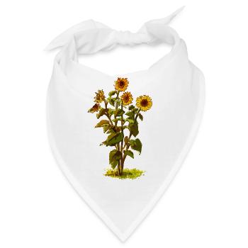 Sonnenblume - Bandana - Weiß - Vorne