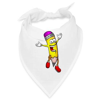 Bobby der lustige Bleistift - Bandana - Weiß - Vorne