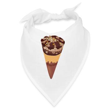 Vanille-Schokolade - Bandana - Weiß - Vorne