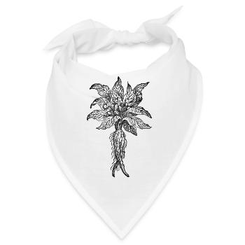 Mandragora Alraunwurzel Alraune Alraun Droge Drugs - Bandana - Weiß - Vorne
