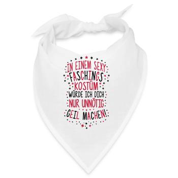 In einem sexy FaschingsKostüm unnötig geil machen - Bandana - Weiß - Vorne