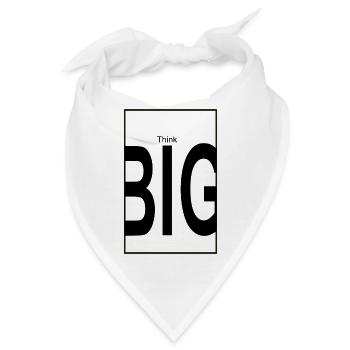 Think big - Bandana - Weiß - Vorne