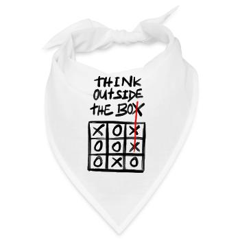 think outside the box - Bandana - Weiß - Vorne