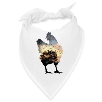 Hühnchen - Bandana - Weiß - Vorne