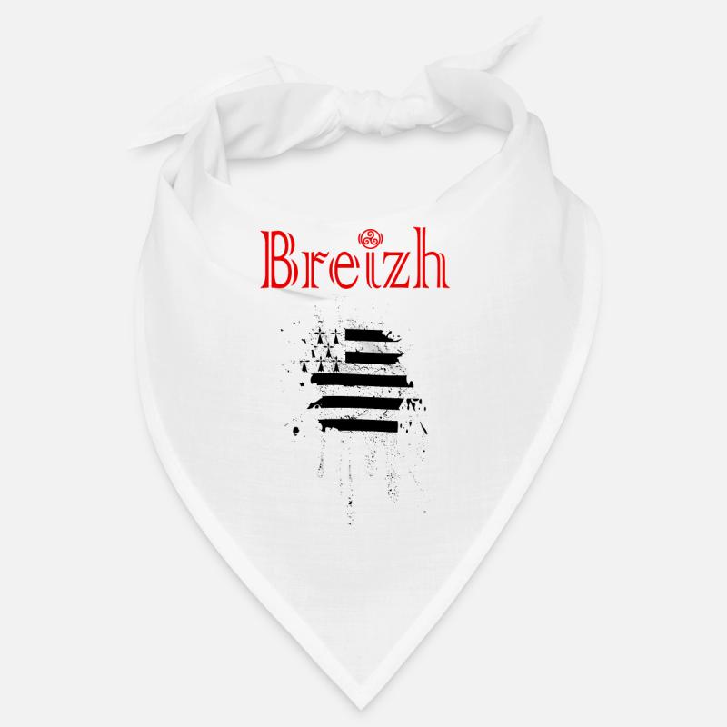 Drapeau Breton - Bandana - blanc